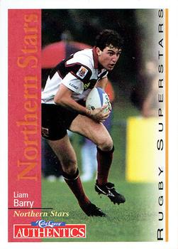 1995 Card Crazy Authentics Rugby Union NPC Superstars #4 Liam Barry Front